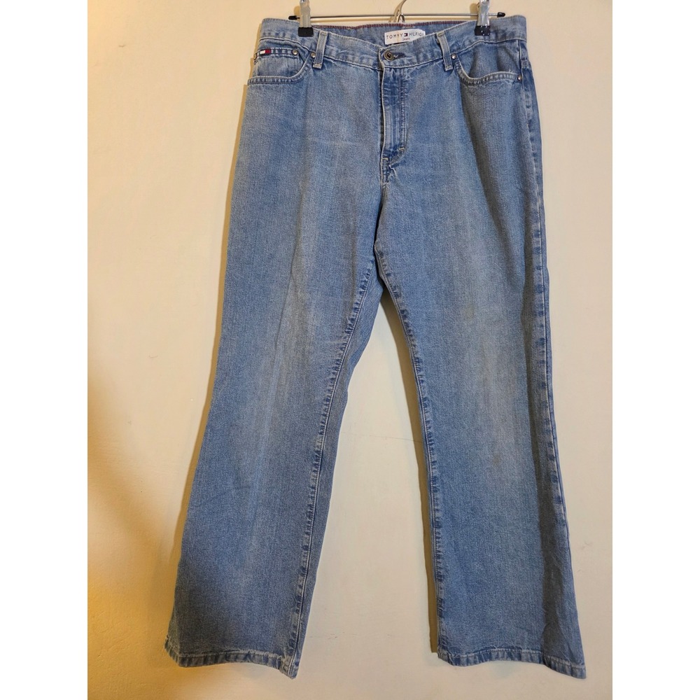 Tommy Hilfiger Jeans Womens 12 R 31 Light Wash Straight Leg Denim Blue 254019